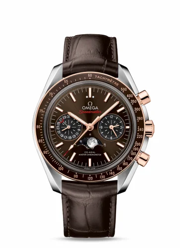 Omega Speedmaster Moonphase Chronograph Master Chronometer Stainless Steel / Sedna Gold / Brown 304.23.44.52.13.001 (30423445213001)